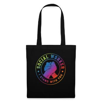 Travail social Je suis à vos côtés - Sac en tissu - noir - Devant