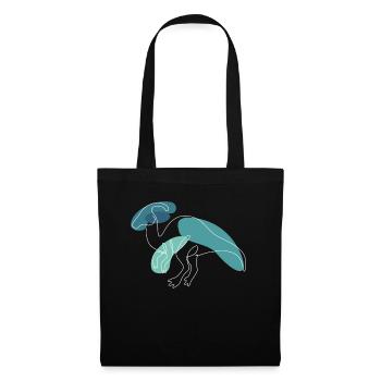 Lineart Parasaurolophini Hadrosauridae Lover - Tote Bag - black - Front