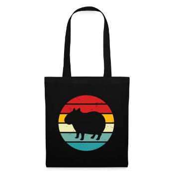 Retro Sunset Capybara - Tote Bag - black - Front