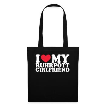 Ruhrpott Petite amie Petite amie Relation Couple Cher - Sac en tissu - noir - Devant