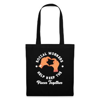 Social workers help keep the pieces together - Tote Bag - black - Front