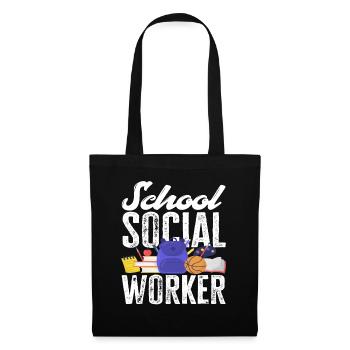 School social workers: Valuable support for - Tote Bag - black - Front
