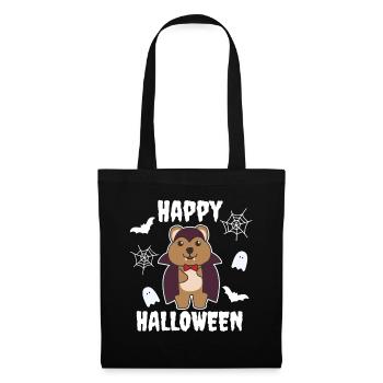 Quokka Happy Halloween Cute Vampire Costume - Tote Bag - black - Front