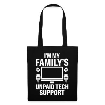 I'm My Family's Unpaid Tech Support - Stoffbeutel - Schwarz - Vorne