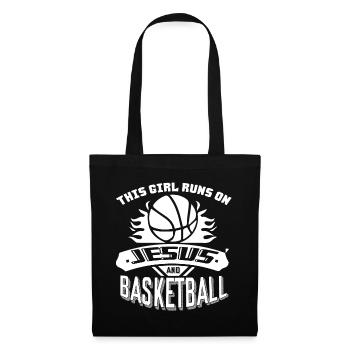 Basketball This Girl Run On Jesus And Basketball - Tote Bag - black - Front
