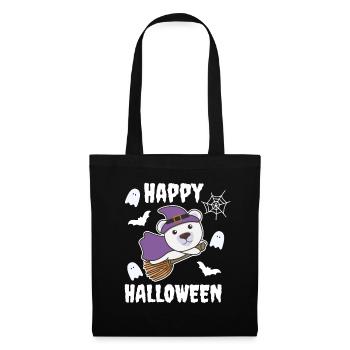 Ours polaire Happy Halloween Sorcière Enfants Costume de Sorcière - Sac en tissu - noir - Devant