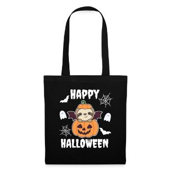 Sloth Happy Halloween Pumpkin Bat Costume - Tote Bag - black - Front