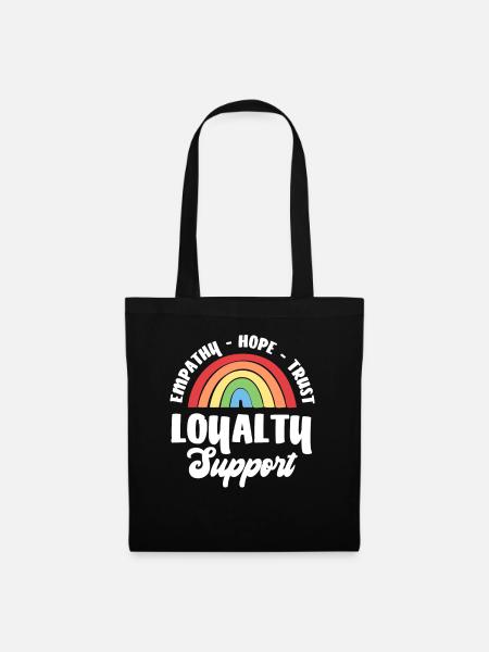 Empathie Hoffnung Vertrauen Loyalität - Stoffbeutel - Schwarz