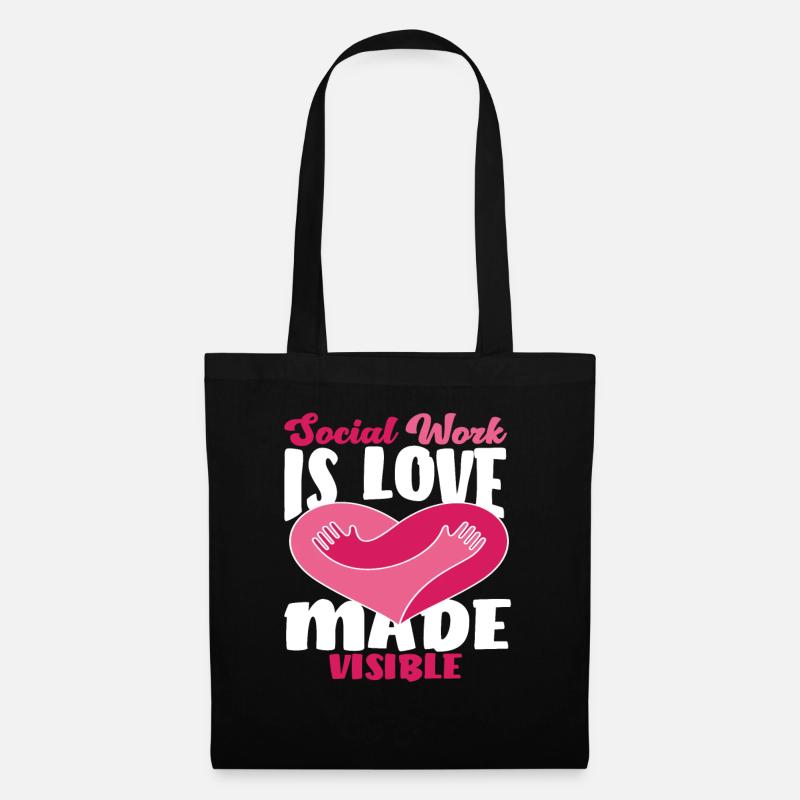 Social work is love visible - Tote Bag - black