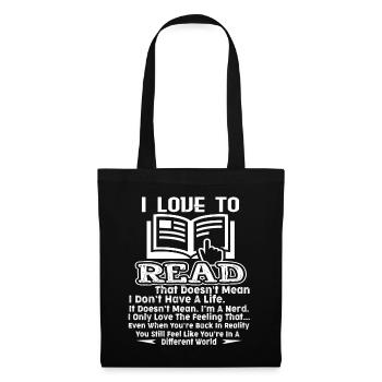 I Love To Read Books - Tote Bag - black - Front