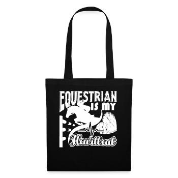 Equestrian Equestrian Is My Heartbeat - Tote Bag - black - Front