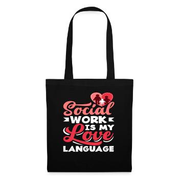 Social work is my love language - Tote Bag - black - Front