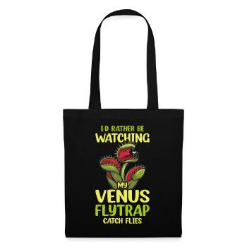 Venusfliegenfalle Karnivore Pflanze Design - Stoffbeutel - Schwarz - Vorne