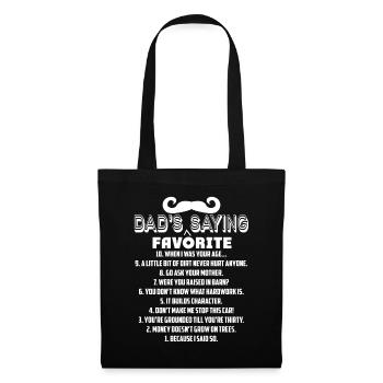 Father's Day Dad's Saying Favorite - Tote Bag - black - Front