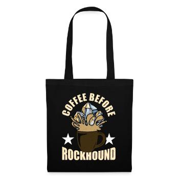 Rockhounding Coffee avant Mineralogy Coffee Lover - Sac en tissu - noir - Devant