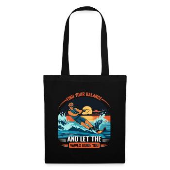 Find your balance and let the waves guide you. - Tote Bag - black - Front