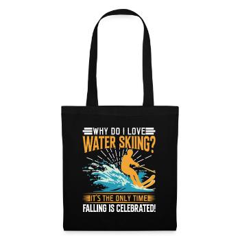 Why do I love water skiing? It’s the only time fal - Tote Bag - black - Front