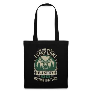 Dans la nature, chaque chasse est une histoire qui attend d’être - Sac en tissu - noir - Devant