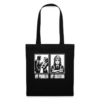 Agent de sécurité Mon problème Mon pictogramme Maman Papa - Sac en tissu - noir - Devant