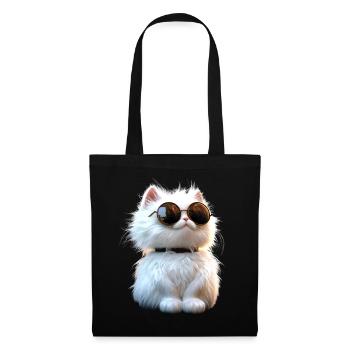 Chat Angora Blanc Chat Angora Chats Angora Mignons - Sac en tissu - noir - Devant