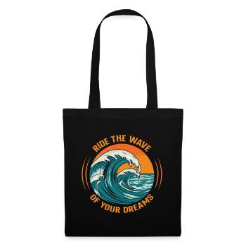 Surfez sur la vague de vos rêves. - Sac en tissu - noir - Devant
