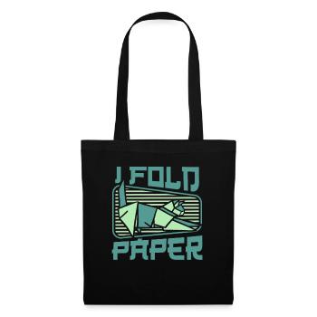 Je plie le papier pliant hibou papier grue maître - Sac en tissu - noir - Devant