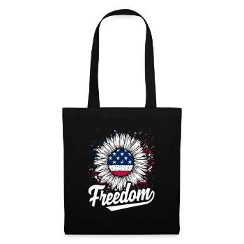 Drapeau Liberty Sunflower USA - Sac en tissu - noir - Devant