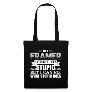 Framer I Can't Fix Stupid - Tote Bag - black - Front