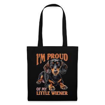 I'm Proud Of My Little Wiener - Stoffbeutel - Schwarz - Vorne