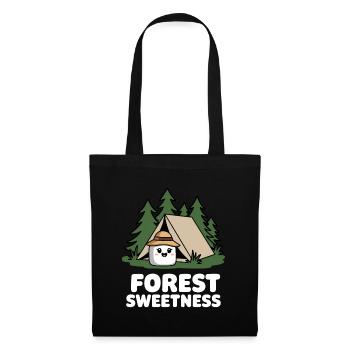 Drôle de dicton de guimauve de camping - Sac en tissu - noir - Devant