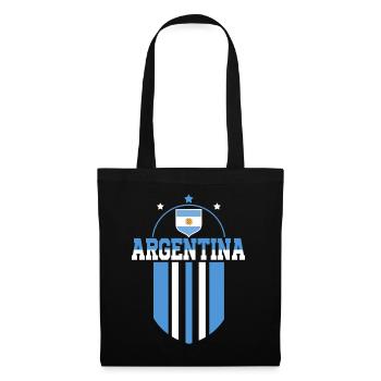 Argentinien Geschenk Argentina Argentine Flagge - Stoffbeutel - Schwarz - Vorne