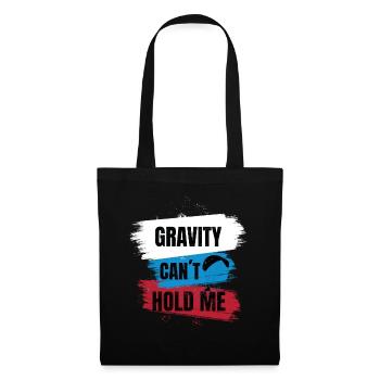 Gravity Can't Hold Me – Paragliding Design - Tote Bag - black - Front