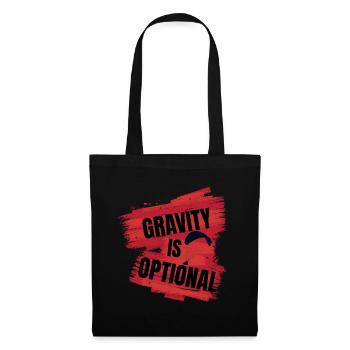 Gravity Is Optional – Paragliding Design - Tote Bag - black - Front