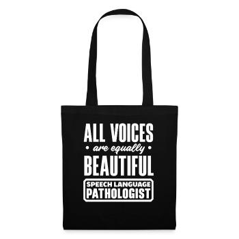 All Voices Are Equally Beautiful Speech Therapist - Tote Bag - black - Front