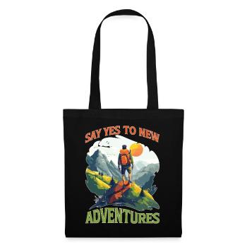 Say Yes To New Adventures 6 - Stoffbeutel - Schwarz - Vorne