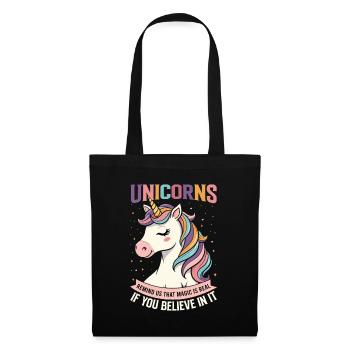 Les licornes nous rappellent que la magie est réelle si vous mentez - Sac en tissu - noir - Devant
