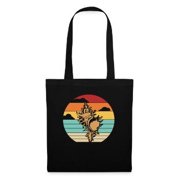 Sac à coquillage rétro Bivalvia Hunter Seashell - Sac en tissu - noir - Devant