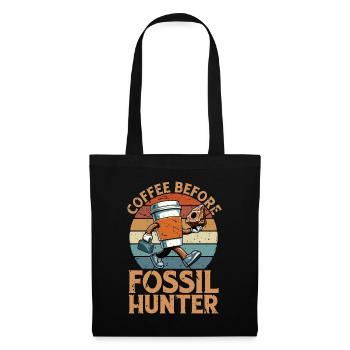 Fossil Hunter Coffee Before Geology Coffee Lover - Stoffbeutel - Schwarz - Vorne