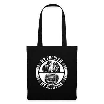 Chasseur de fossiles Mon problème Mon pictogramme Maman Papa - Sac en tissu - noir - Devant