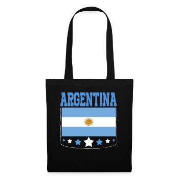 Argentine Cadeau Argentine Drapeau argentin - Sac en tissu - noir - Devant