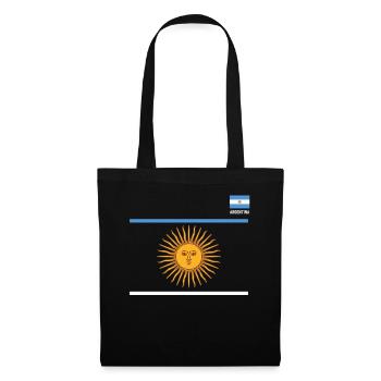 Argentine Cadeau Argentine Drapeau argentin - Sac en tissu - noir - Devant