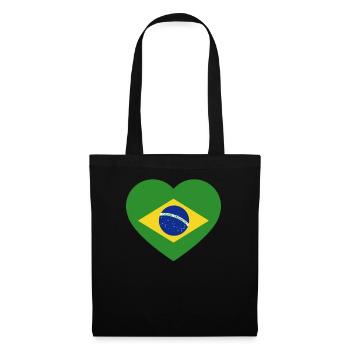 Brasilien Brazil shirt Brasilianer Rio de Janeirao - Stoffbeutel - Schwarz - Vorne