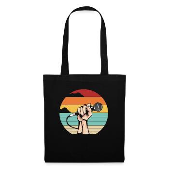 Rétro Opéra Ténor Chanteur Chanteur Amant - Sac en tissu - noir - Devant