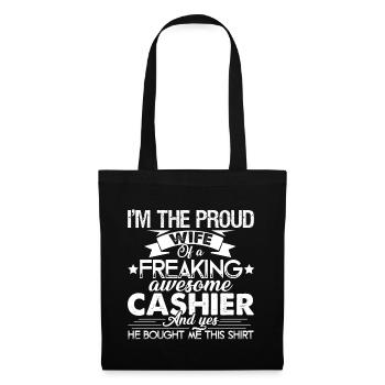 Cashier Proud Cashier Wife - Tote Bag - black - Front