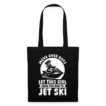 Déplacez-vous les garçons, laissez cette fille vous montrer comment faire du jetsk - Sac en tissu - noir - Devant