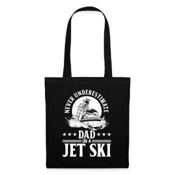 Never underestimate dad on a jet ski - Jetski Dadd - Stoffbeutel - Schwarz - Vorne