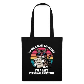 Drôle de dicton de chat - Sac en tissu - noir - Devant