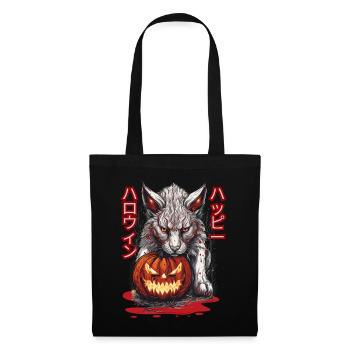 Luchs (Happy Halloween [jap.]) - Stoffbeutel - Schwarz - Vorne