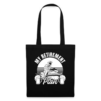 Jetski Plan de retraite Funny Jetski Jetski à la retraite - Sac en tissu - noir - Devant