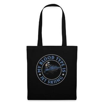 Funny Jetski Jetskiing - My blood type is Jet skii - Tote Bag - black - Front